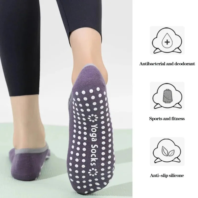 Non-Slip Yoga Socks for Women – Backless Ballet & Pilates Grip Socks