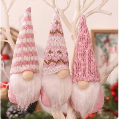 Christmas Gnome Hanging Decorations 3pcs Plush Santa Elves