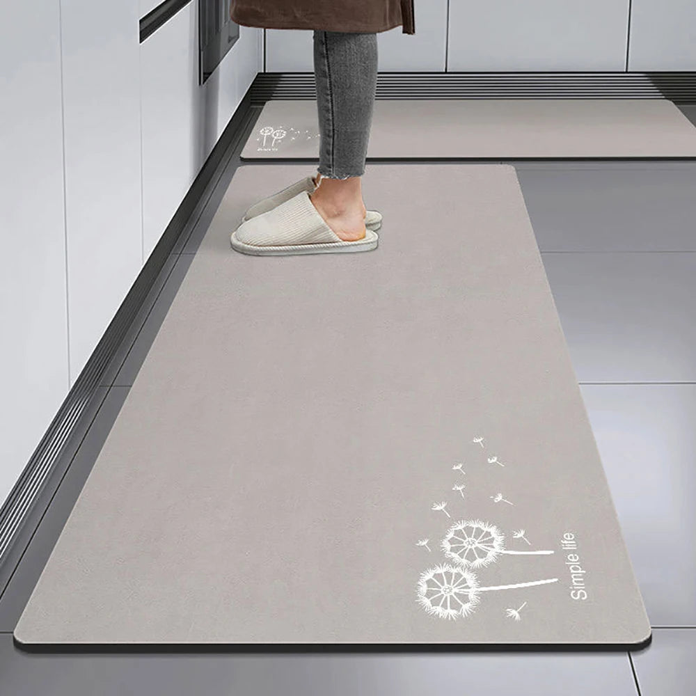 Non-Slip Kitchen Mat Set – Crystal Velvet Absorbent Rugs for Kitchen & Bathroom