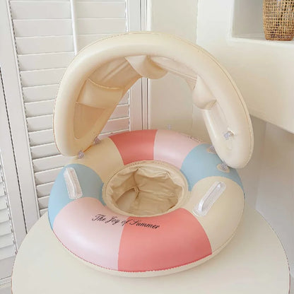 Inflatable Kids Swim Ring Pool Float with Handles