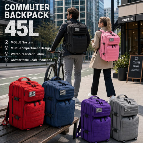 45L Tactical MOLLE Backpack – Large Capacity Travel & Outdoor Bag