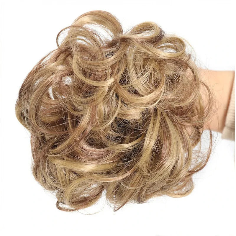 Claw Clip Messy Bun Hair Piece Curly Wavy Synthetic Updo Extension