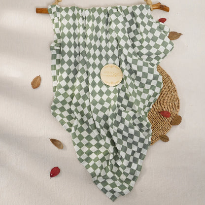 Muslin Swaddle Blanket 100% Cotton 2-Layer Baby Bath Towel Wrap