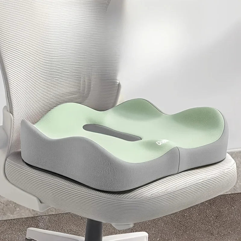 Memory Foam Seat Cushion – 3-Zone Ergonomic Posture Support
