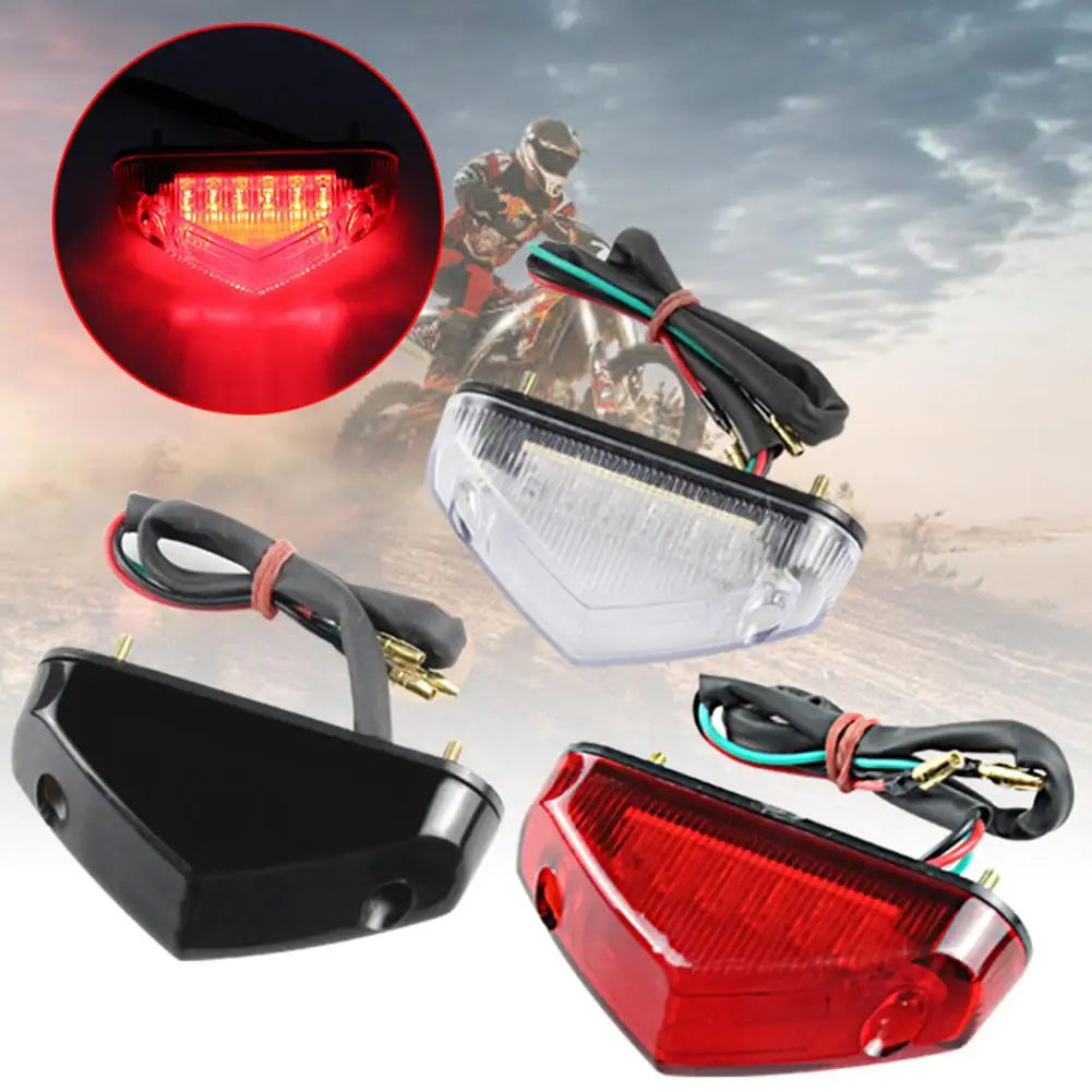 Motorcycle LED Tail Light – Universal Brake & License Plate Lamp 12V