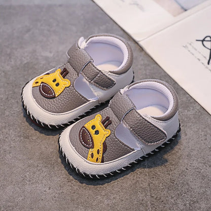 Cartoon Giraffe Baby Walking Shoes – Soft Sole for Boys & Girls