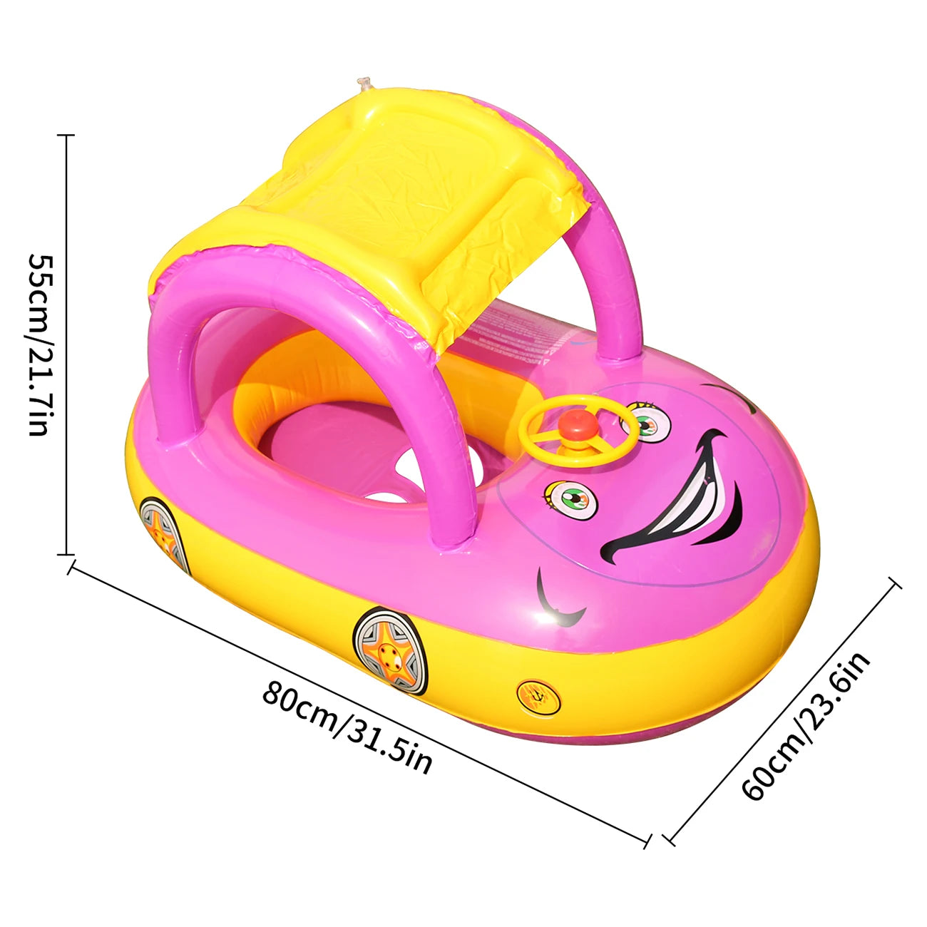Car Shaped Toddler Pool Float for Kids Ages 4 to 6