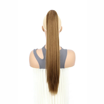 Claw Clip Ponytail Hair Extension – 24 Inch Long Straight Synthetic