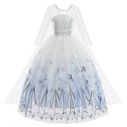 Elsa Princess Costume Set for Girls – Frozen Dress