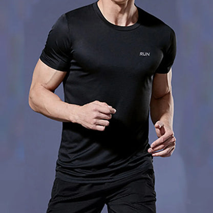 Men's Quick-Dry Gym T-Shirt – Short Sleeve Running & Workout Top