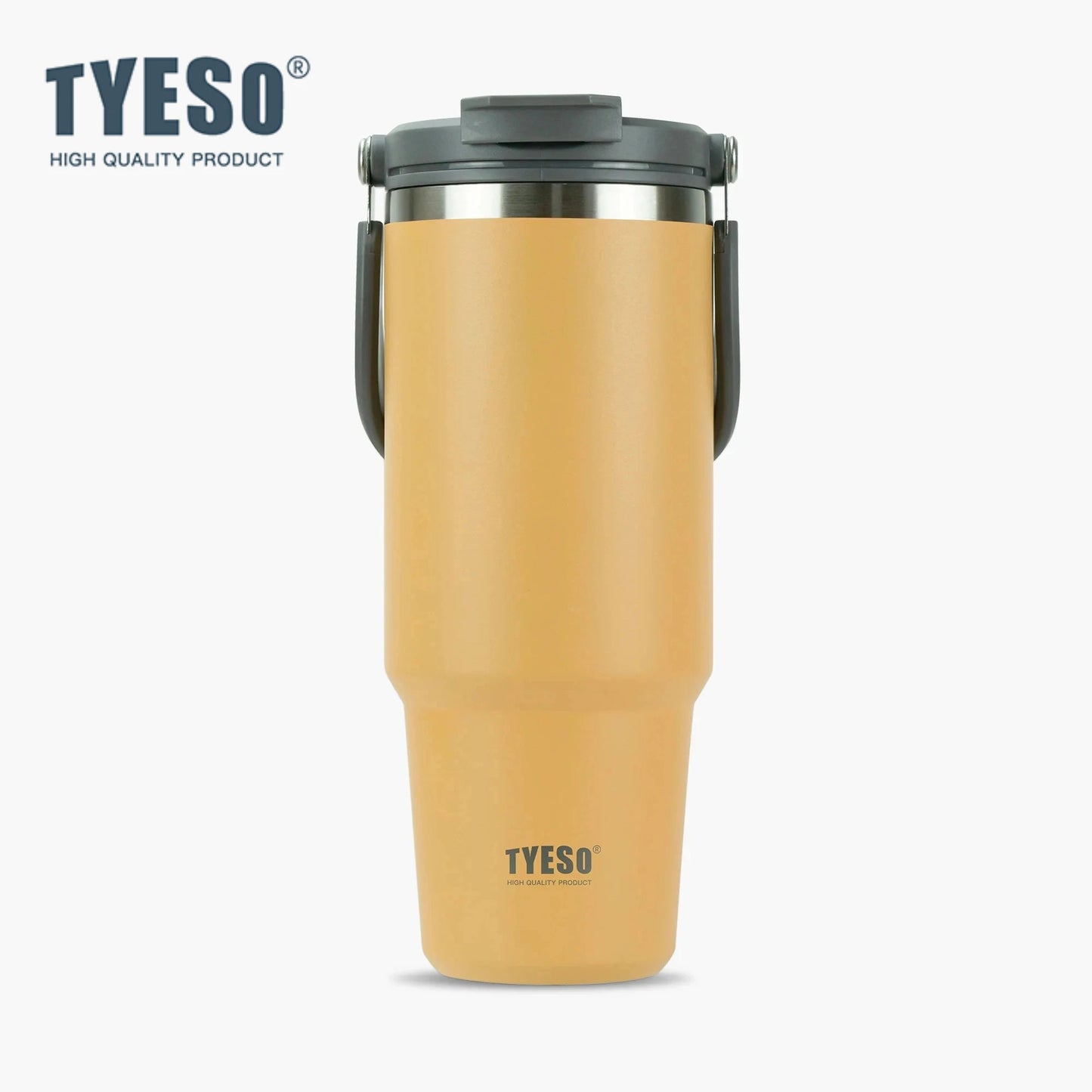 TYESO 40oz Insulated Tumbler with Handle – 1200ml Stainless Steel