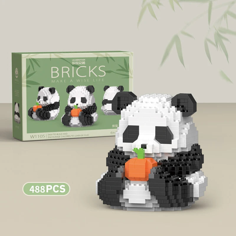 Panda Mini Building Blocks Set – Cute DIY Animal Brick Toy
