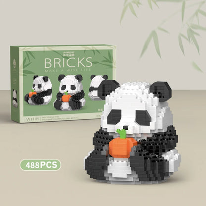 Panda Mini Building Blocks Set – Cute DIY Animal Brick Toy