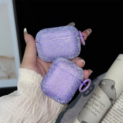 Glitter Rhinestone AirPods Case with Keychain Ring