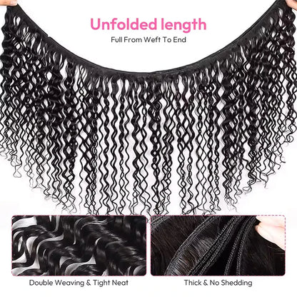 Loose Deep Wave Human Hair Bundles – 12A Brazilian Remy
