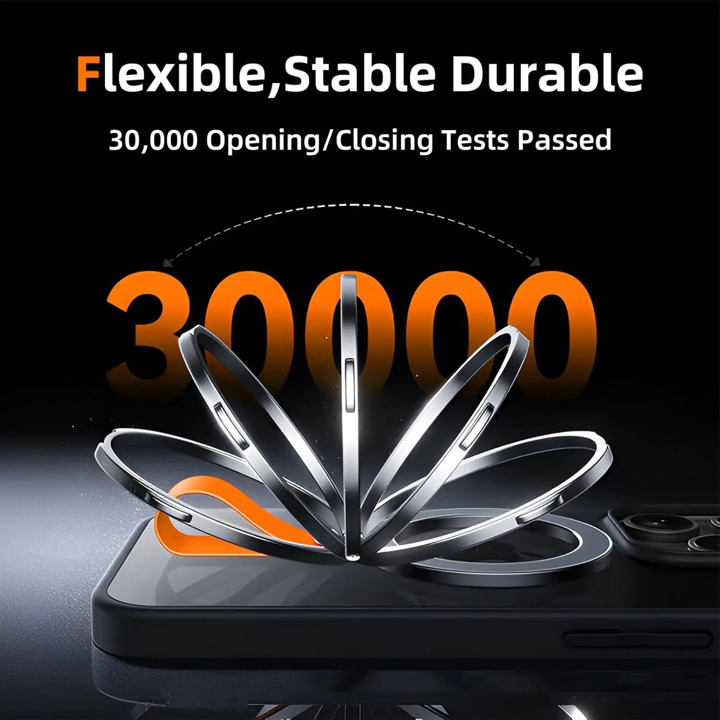 Magnetic Phone Ring Holder with 360° Kickstand