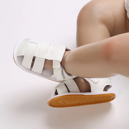 Baby First Walker Sandals – Soft Sole Closed-Toe Unisex (0-18 Months)