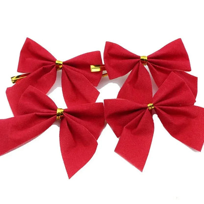 Christmas Bow Ornaments – Mini Bowknot Tree Decorations 12/24/36 Pack