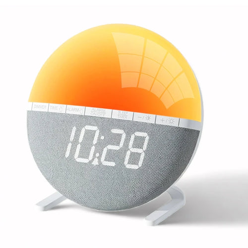 Sunrise Alarm Clock Wake Up Light with RGB Colors & Natural Sounds