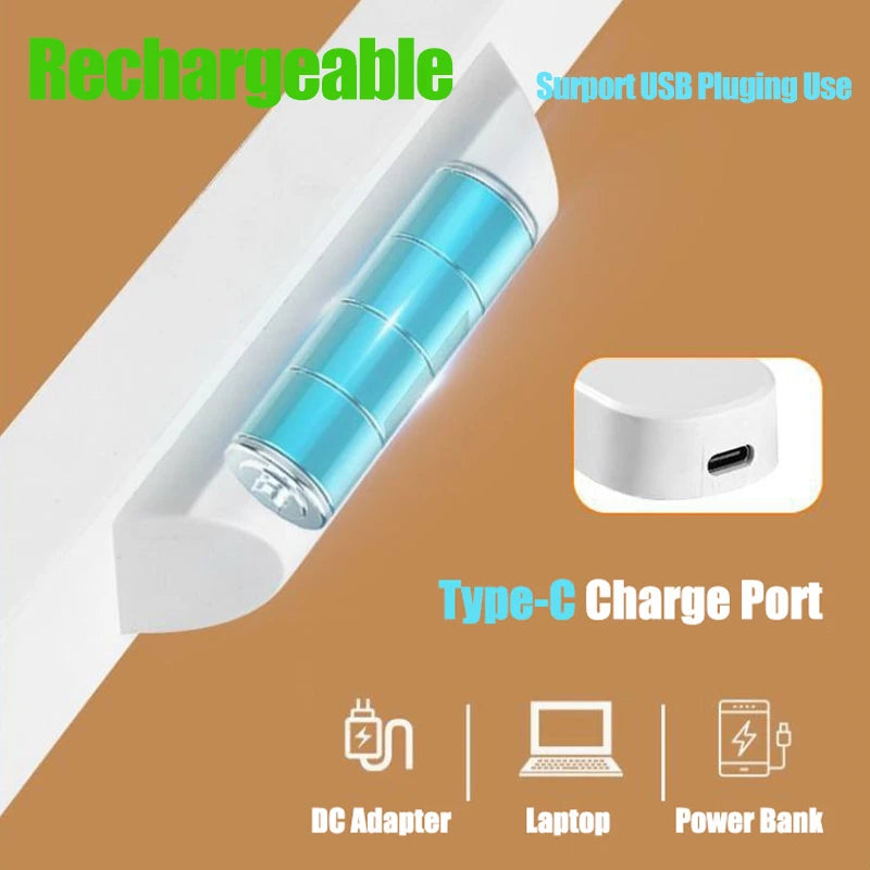 LED Desk Lamp Magnetic Hanging USB Rechargeable with Remote & 3 Color Modes