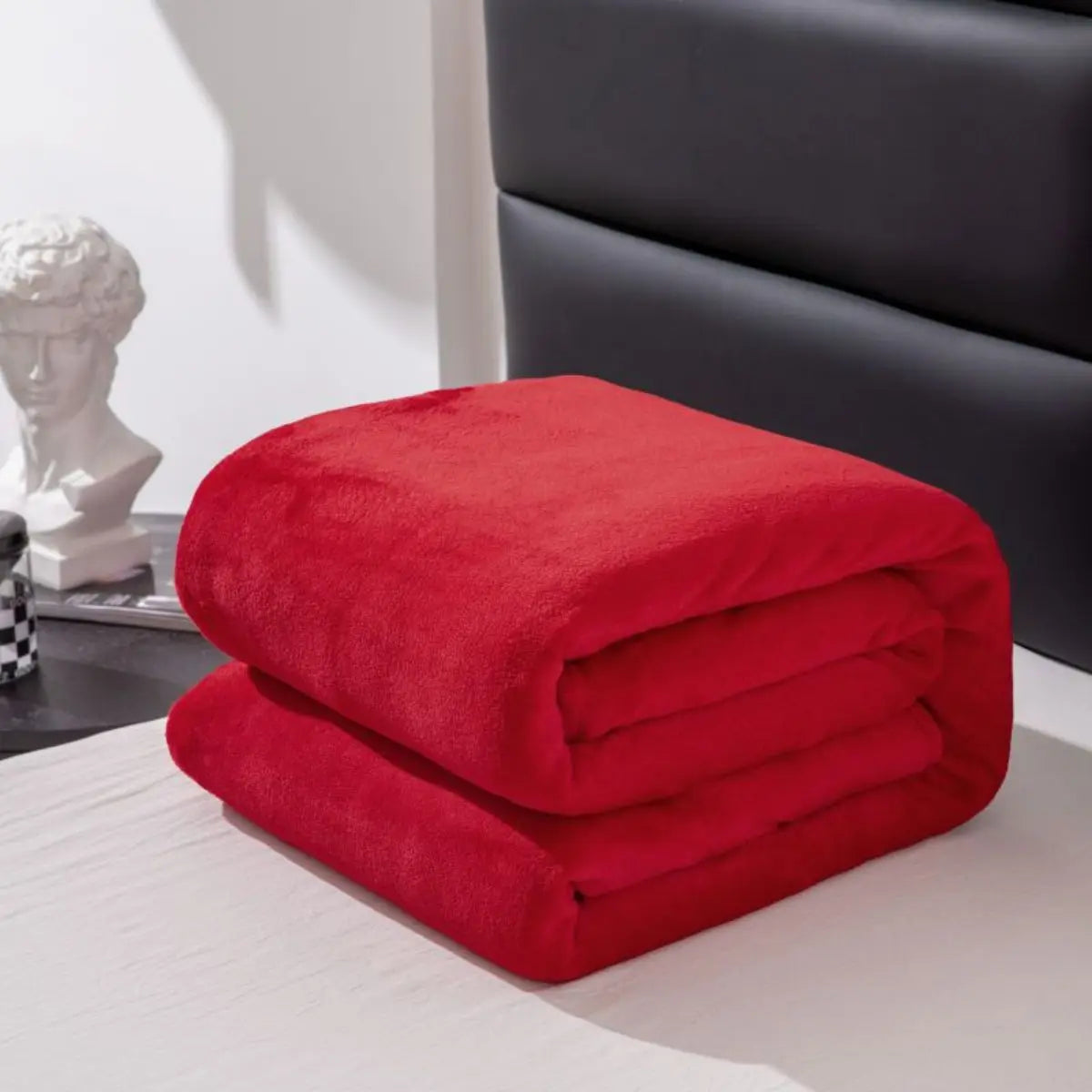 Plush Fleece Blanket – Thick Soft Solid Color, 13 Colors & 6 Sizes