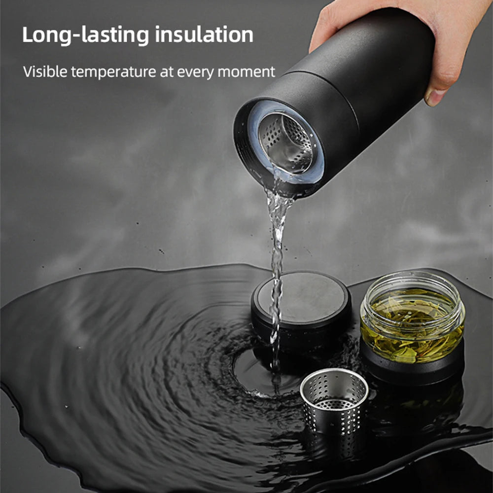Tea Infuser Travel Mug – 500ml Insulated Stainless Steel Vacuum Flask