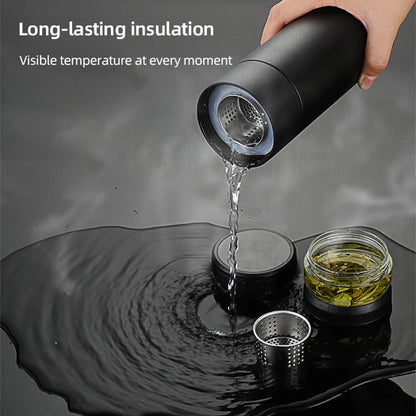 Tea Infuser Travel Mug – 500ml Insulated Stainless Steel Vacuum Flask