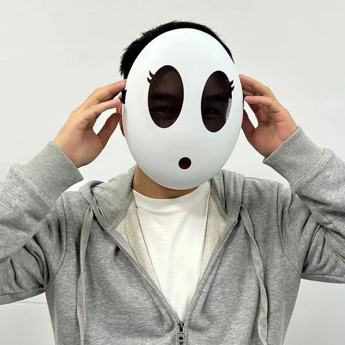 Shy Guy Mask – Halloween Cosplay Costume for Adults & Kids