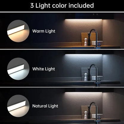 LED Motion Sensor Under Cabinet Light Bar – USB-C Rechargeable