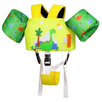 Kids Swim Vest Toddler Floatie Jacket with Arm Bands & Adjustable Straps