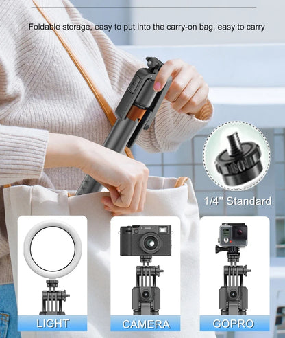 Selfie Stick Tripod 180cm with Face Tracking & 360° Gimbal Stabilizer