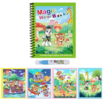 Magic Water Drawing Book for Kids with Water Pen