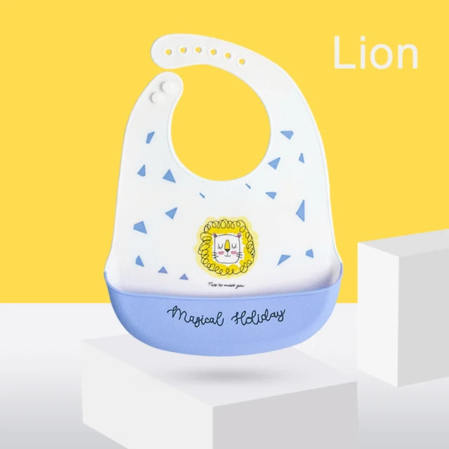 Silicone Baby Bib with Food Catcher – Waterproof & Soft