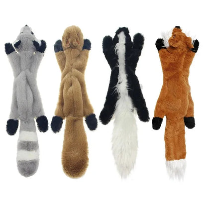 Squeaky Plush Dog Toy – Unstuffed Crinkle Animal 45cm
