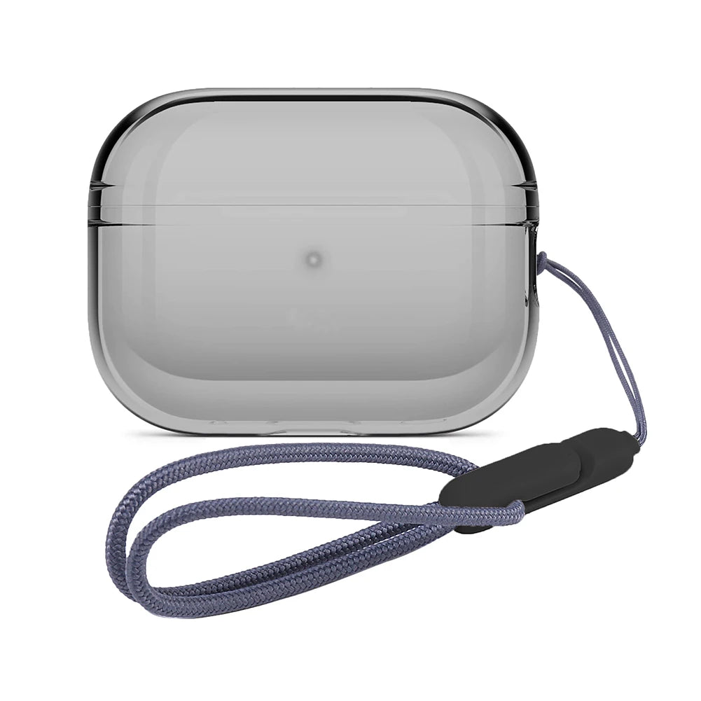 Clear AirPods Pro 2 Case with Wrist Strap – Soft TPU Cover