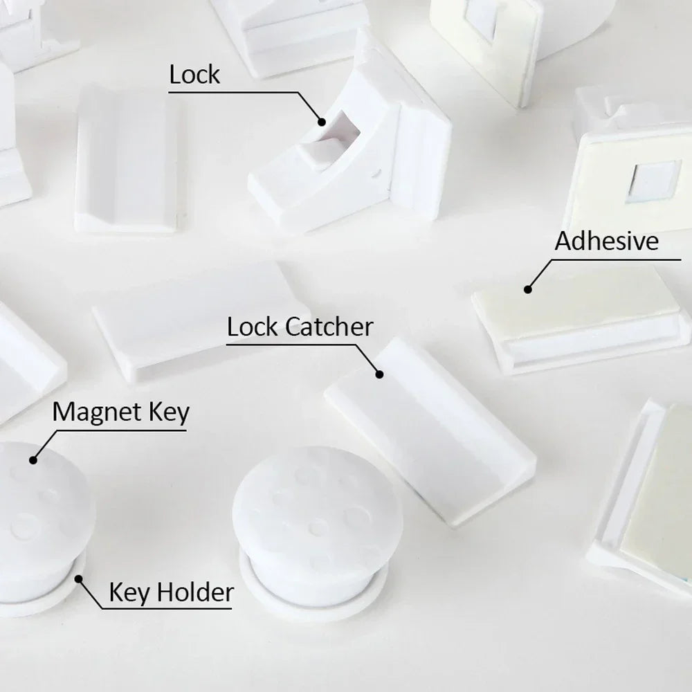 Magnetic Baby Safety Locks for Cabinets & Drawers