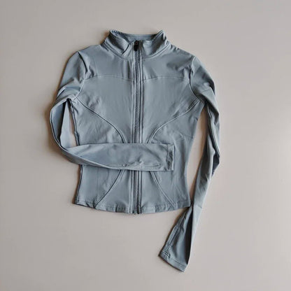 Women's Slim Fit Full-Zip Athletic Jacket – Quick Dry Activewear