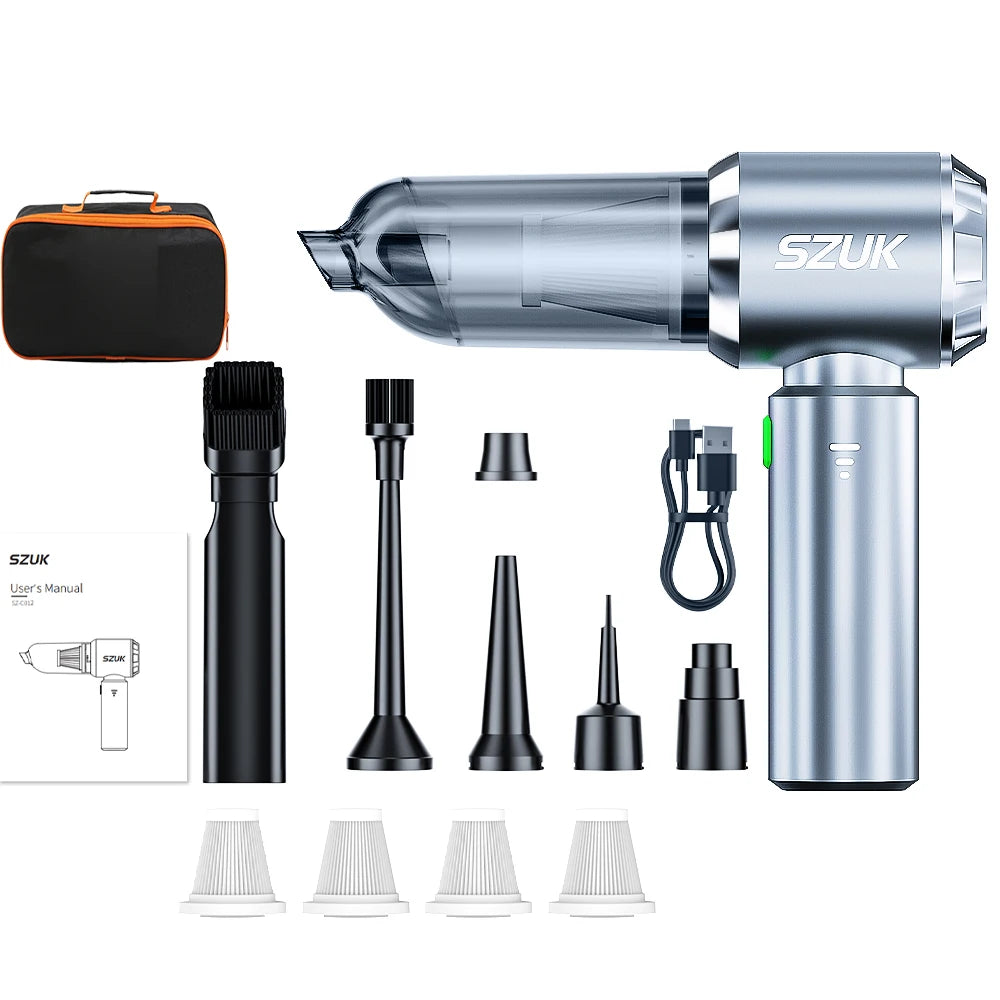 SZUK Cordless Handheld Vacuum Cleaner 180000Pa – Car & Keyboard