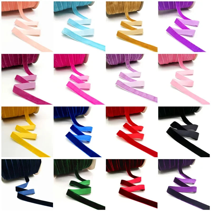 Velvet Ribbon 5 Yards – 6mm to 25mm Wide for Wedding, Gift Wrapping & DIY