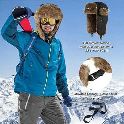 Winter Trapper Hat – Faux Fur Ushanka for Men & Women