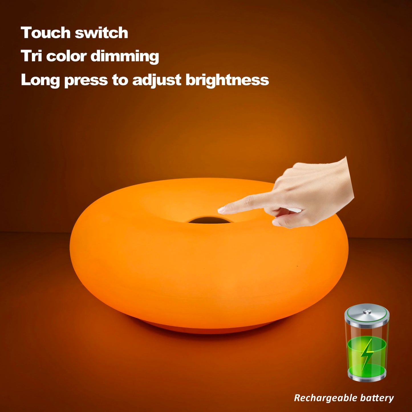 Donut Ambient Light – USB Touch Dimmable RGB Table Lamp