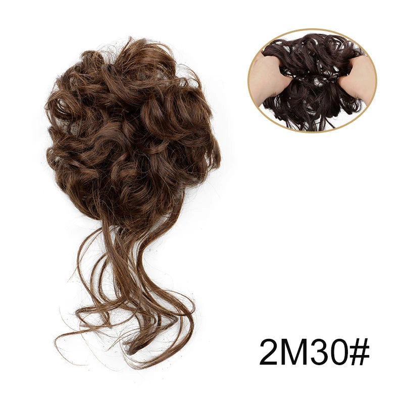 Messy Bun Hairpiece Scrunchie – Synthetic Chignon Hair Extension