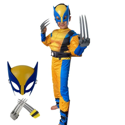 Wolverine Kids Costume Set with Mask & Claws – Halloween Superhero
