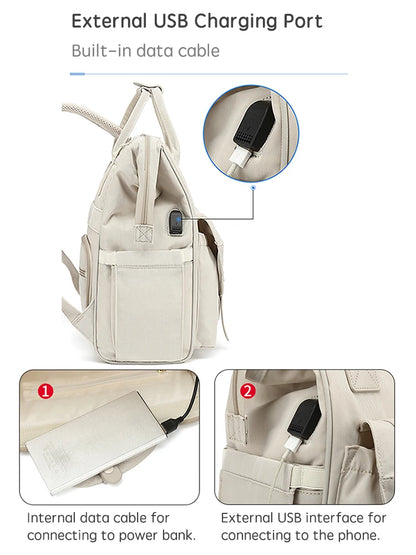 Diaper Bag Backpack with Stroller Hooks – Waterproof Maternity Travel Bag
