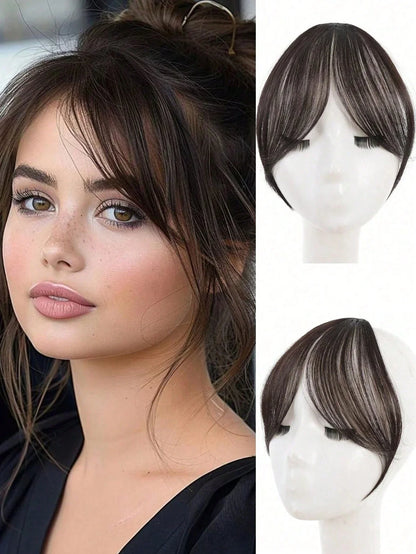 Clip-In Bangs Hair Extension Middle Part Natural Seamless Synthetic