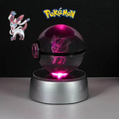 Pokémon 3D Crystal Ball Figure with LED Light Base