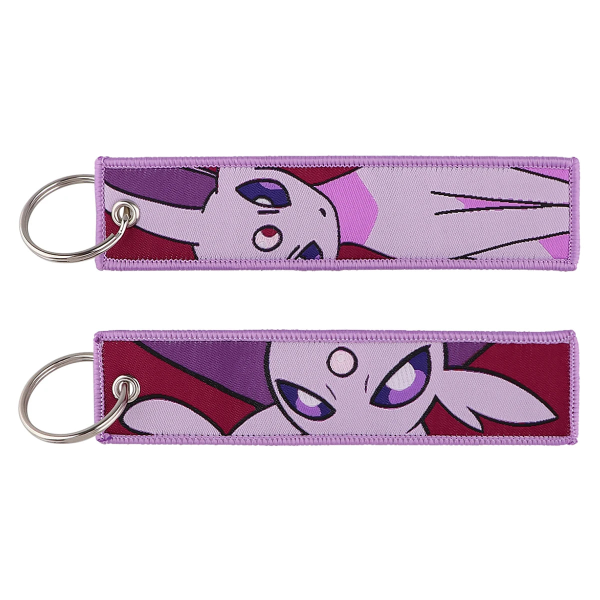 Anime Embroidered Keychain - Cute Cartoon Jet Tag Key Ring