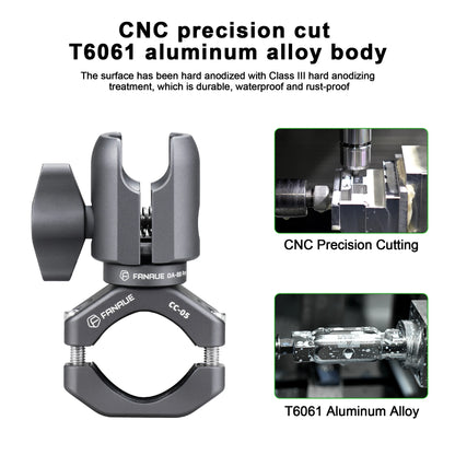 Fanaue Motorcycle Handlebar Mount with Ball Head for Phone & Camera