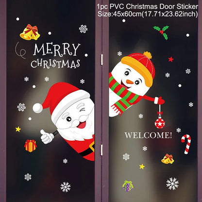 Christmas Wall & Window Sticker – PVC Holiday Decal for Home & Kids Room