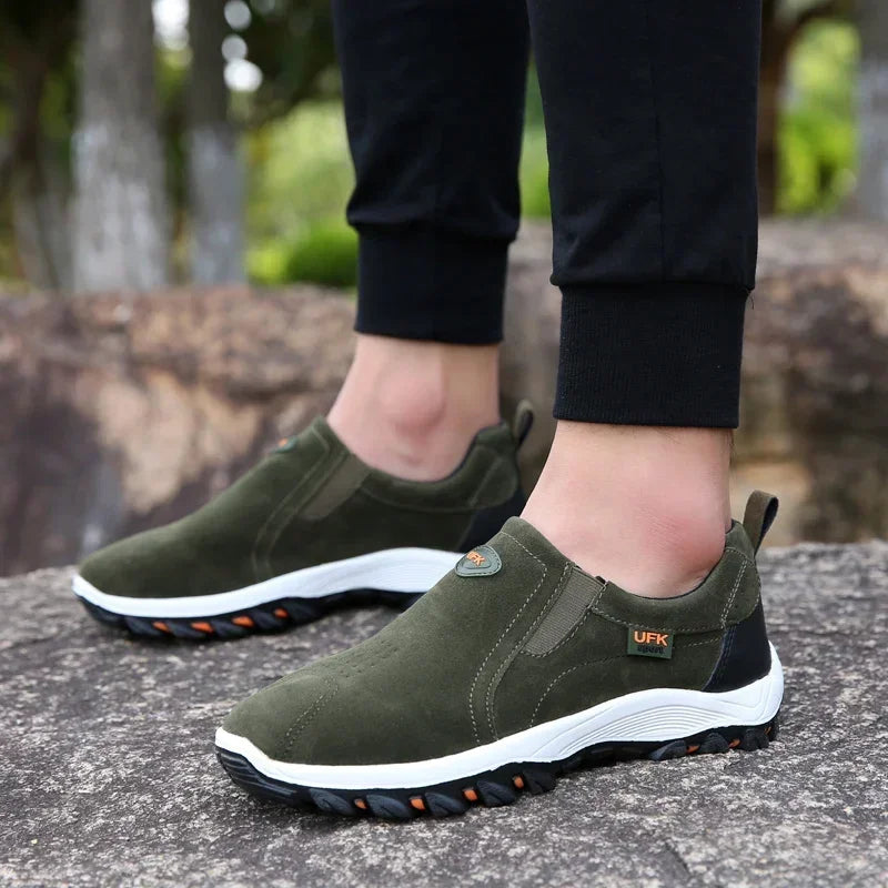 Men's Slip-On Hiking Shoes – Anti-Slip Waterproof Outdoor Sneakers